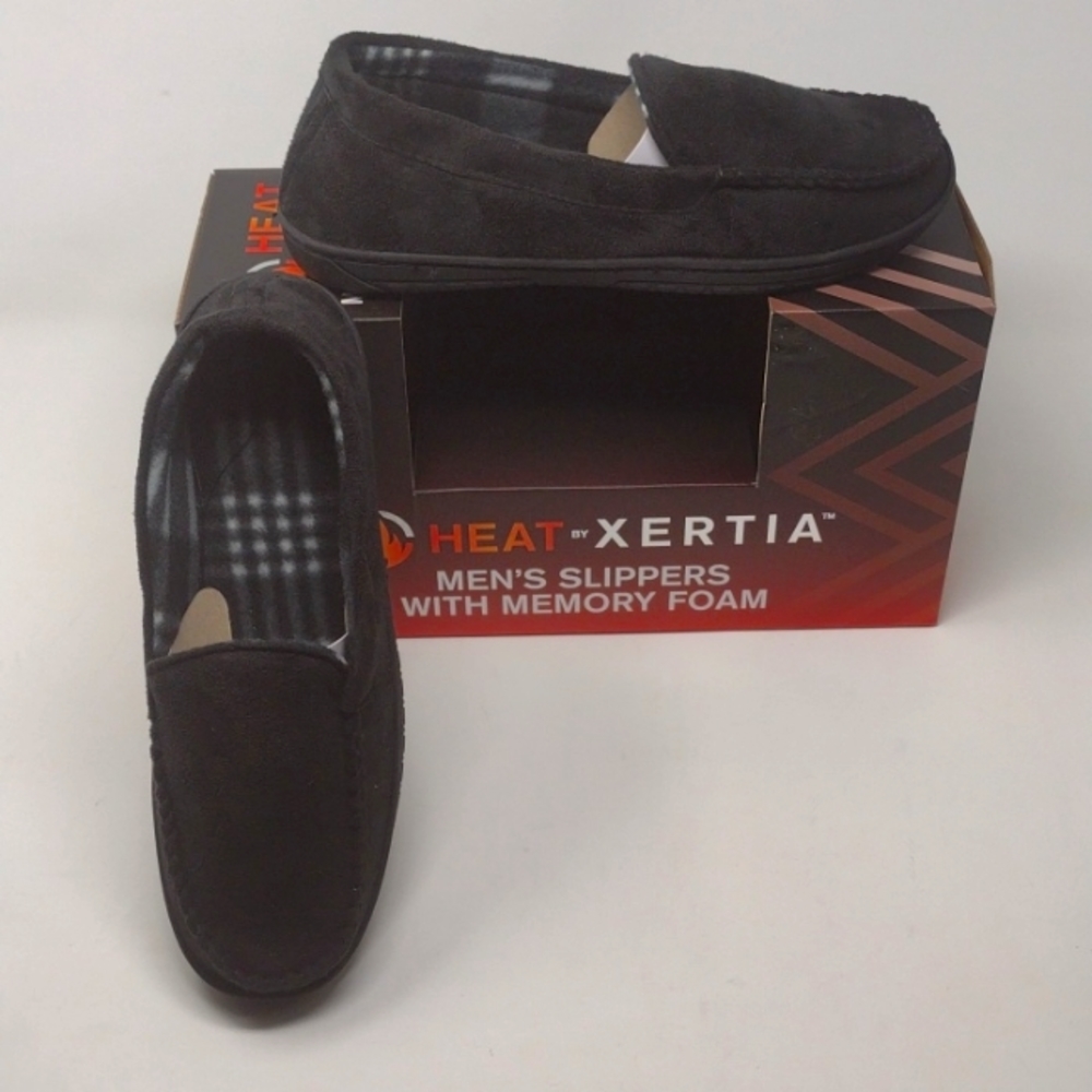 HEAT BY XERTIA Men's Slippers with Memory Foam